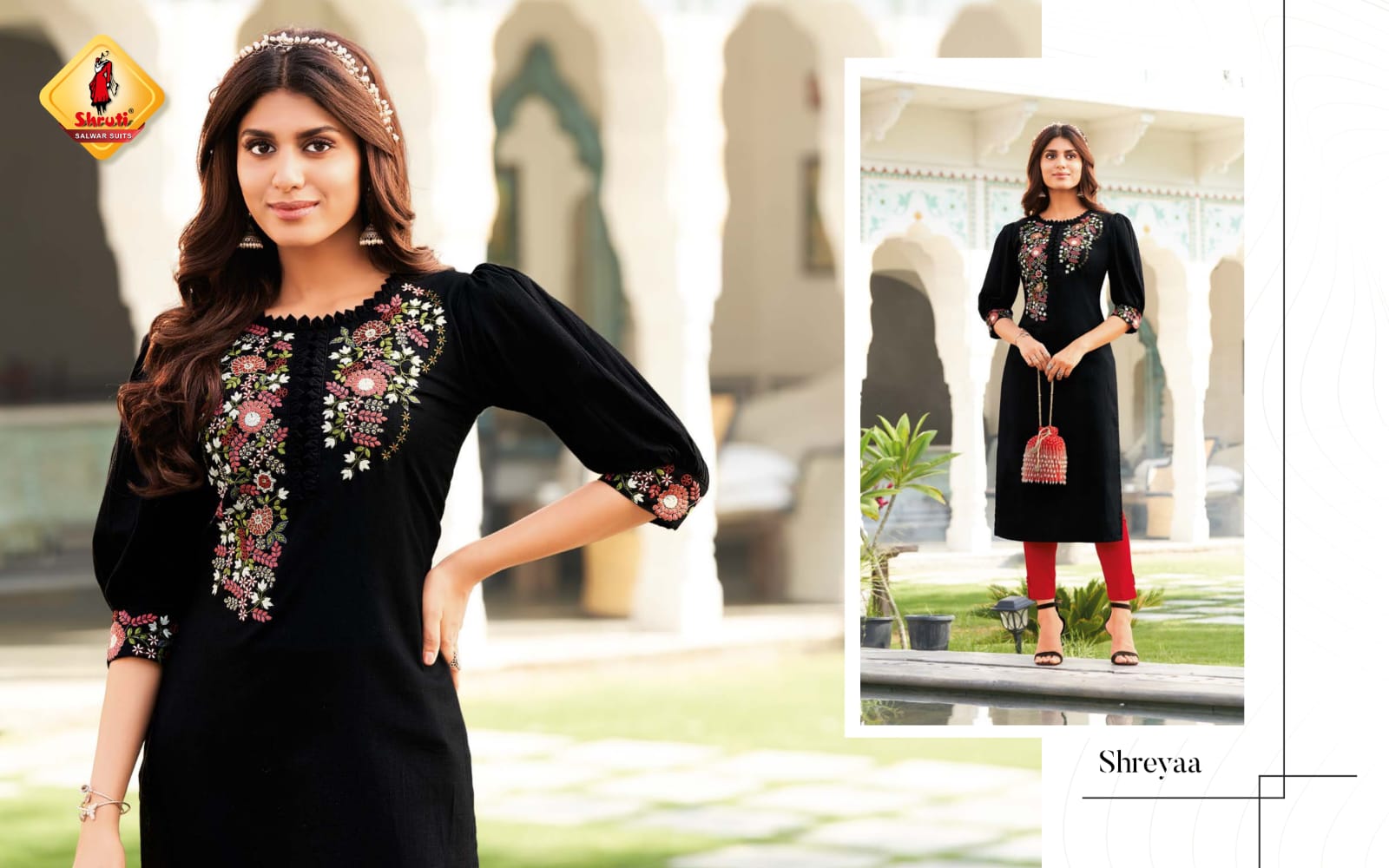 shruti alankar stylish designer readymade salwar suits manufacturer surat